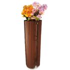 Vaso De Chão Decorativo Grande Torre - Marrom 70x20cm