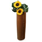 Vaso De Chão Decorativo Grande Torre - Mdf Cru 70x20cm