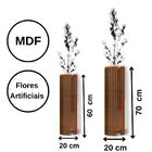 Vaso De Chão Decorativo Grande Torre - Mdf Cru Kit Com 2 - 70