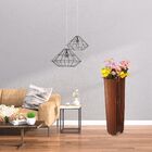 Vaso De Chão Decorativo Grande Torre - Preto Kit Com 2 - 70x2