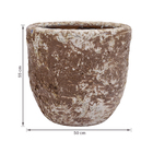 Vaso de Chão Extra Grande em Cerâmica 55x50cm Marrom Bag Alto Bella Art Vetrificados