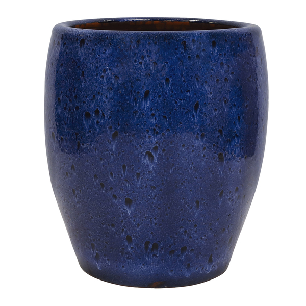 Vaso de Chão Extra Grande em Cerâmica 60x46cm Azul Toscano Bella Art Vetrificados