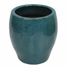 Vaso de Chão Extra Grande em Cerâmica 60x46cm Verde Toscano Bella Art Vetrificados