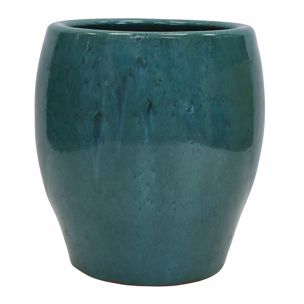 Vaso de Chão Extra Grande em Cerâmica 60x46cm Verde Toscano Bella Art Vetrificados