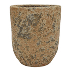 Vaso de Chão Extra Grande em Cerâmica 67x56cm Bege Bag Alto Bella Art Vetrificados