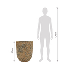 Vaso de Chão Extra Grande em Cerâmica 67x56cm Bege Bag Alto Bella Art Vetrificados