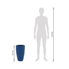 Vaso de Chão Extra Grande em Plástico 51x29cm Azul Macaúba Linha Vietnamita Vasap