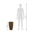 Vaso de Chão Extra Grande em Plástico 53x30cm Capuccino Verona Vasart