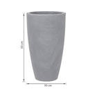 Vaso de Chão Extra Grande em Plástico 53x30cm Cimento Verona Vasart