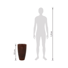 Vaso de Chão Extra Grande em Plástico 53x30cm Rusty Verona Vasart