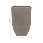 Vaso de Chão Extra Grande em Plástico 55x38cm Granito Malta Naterial