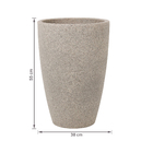 Vaso de Chão Extra Grande em Plástico 55x38cm Granito Malta Naterial
