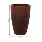 Vaso de Chão Extra Grande em Plástico 55x38cm Rusty Malta Naterial