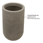 Vaso de Chão Extra Grande em Plástico 63x40cm com Prato Camurça Decô Vasart
