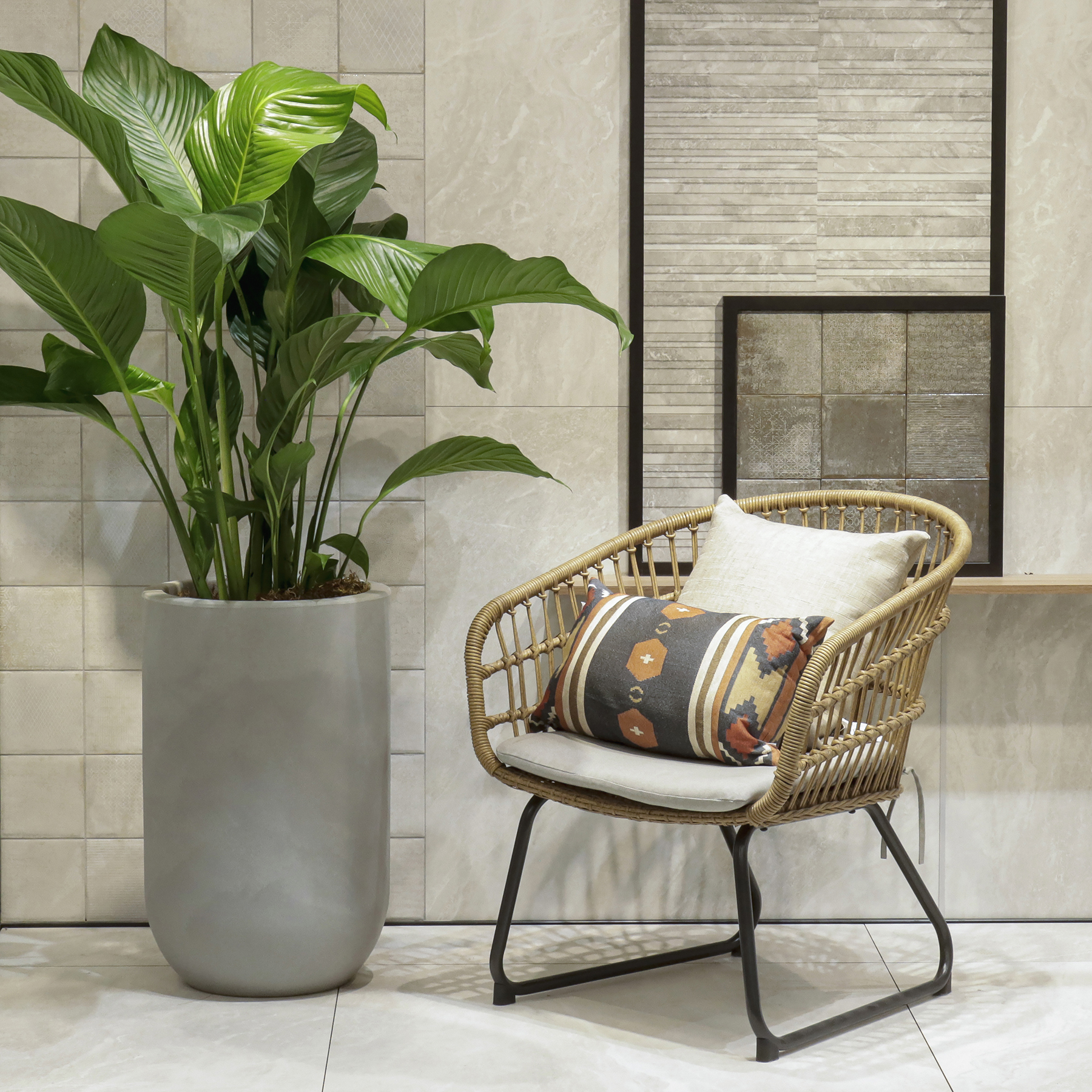 Vaso de Planta com Prato Decô da Vasart