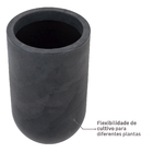 Vaso de Chão Extra Grande em Plástico 63x40cm com Prato Preto Decô Vasart