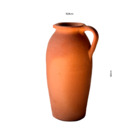 Vaso de Chão Grande Cerâmica Moderno 42x12,5 Terracota