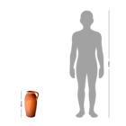 Vaso de Chão Grande Cerâmica Moderno 42x12,5 Terracota
