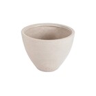 Vaso de Chão Grande Plástico 36x46x46cm Branco Mármore Cone Baixo Vasap Design