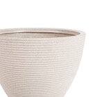 Vaso de Chão Grande Plástico 36x46x46cm Branco Mármore Cone Baixo Vasap Design