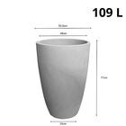 Vaso de Chão Grande Plástico 77x53,5cm Cimento Queimado Liso Cônico Japi