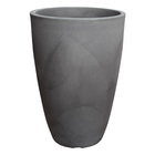 Vaso de Chão Grande Plástico 77x53,5cm Preto Ardósia Liso Cônico Japi