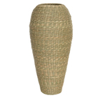 Vaso de Chão Grande Tecido 57x26cm Rattan Natural Clássico Florarte