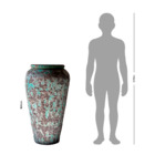 Vaso de Chão Jumbo (acima de 71cm) Cerâmica Moderno 100x45 Camaleon