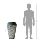 Vaso de Chão Jumbo (acima de 71cm) Cerâmica Moderno 80x34 Camaleon