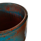 Vaso de Chão Jumbo (acima de 71cm) Cerâmica Moderno 80x51 Azul Petróleo