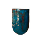 Vaso de Chão Jumbo (acima de 71cm) Cerâmica Moderno 80x51 Azul Petróleo