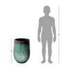 Vaso de Chão Jumbo (acima de 71cm) Cerâmica Moderno 70x47 Verde Musgo