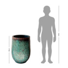 Vaso de Chão Jumbo (acima de 71cm) Cerâmica Moderno 80x51 Verde Musgo