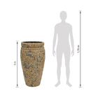 Vaso de Chão Jumbo em Cerâmica 100x50cm Bege Toscano Slim Romano Bella Art Vetrificados