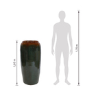 Vaso de Chão Jumbo em Cerâmica 105x37cm Verde Timbu Bella Art Vetrificados