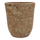 Vaso de Chão Jumbo em Cerâmica 78x68cm Bege Bag Alto Bella Art Vetrificados