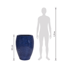 Vaso de Chão Jumbo em Cerâmica 83x56cm Azul Toscano Bella Art Vetrificados