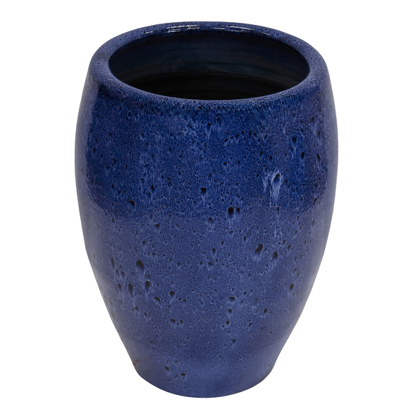 Vaso de Chão Jumbo em Cerâmica 83x56cm Azul Toscano Bella Art Vetrificados