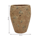 Vaso de Chão Jumbo em Cerâmica 83x56cm Bege Toscano Slim Romano Bella Art Vetrificados