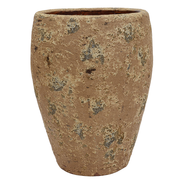 Vaso de Chão Jumbo em Cerâmica 83x56cm Bege Toscano Slim Romano Bella Art Vetrificados
