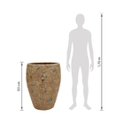 Vaso de Chão Jumbo em Cerâmica 83x56cm Bege Toscano Slim Romano Bella Art Vetrificados