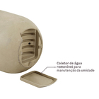 Vaso de Chão Jumbo em Plástico 80x50cm com Prato Camurça Decô Vasart