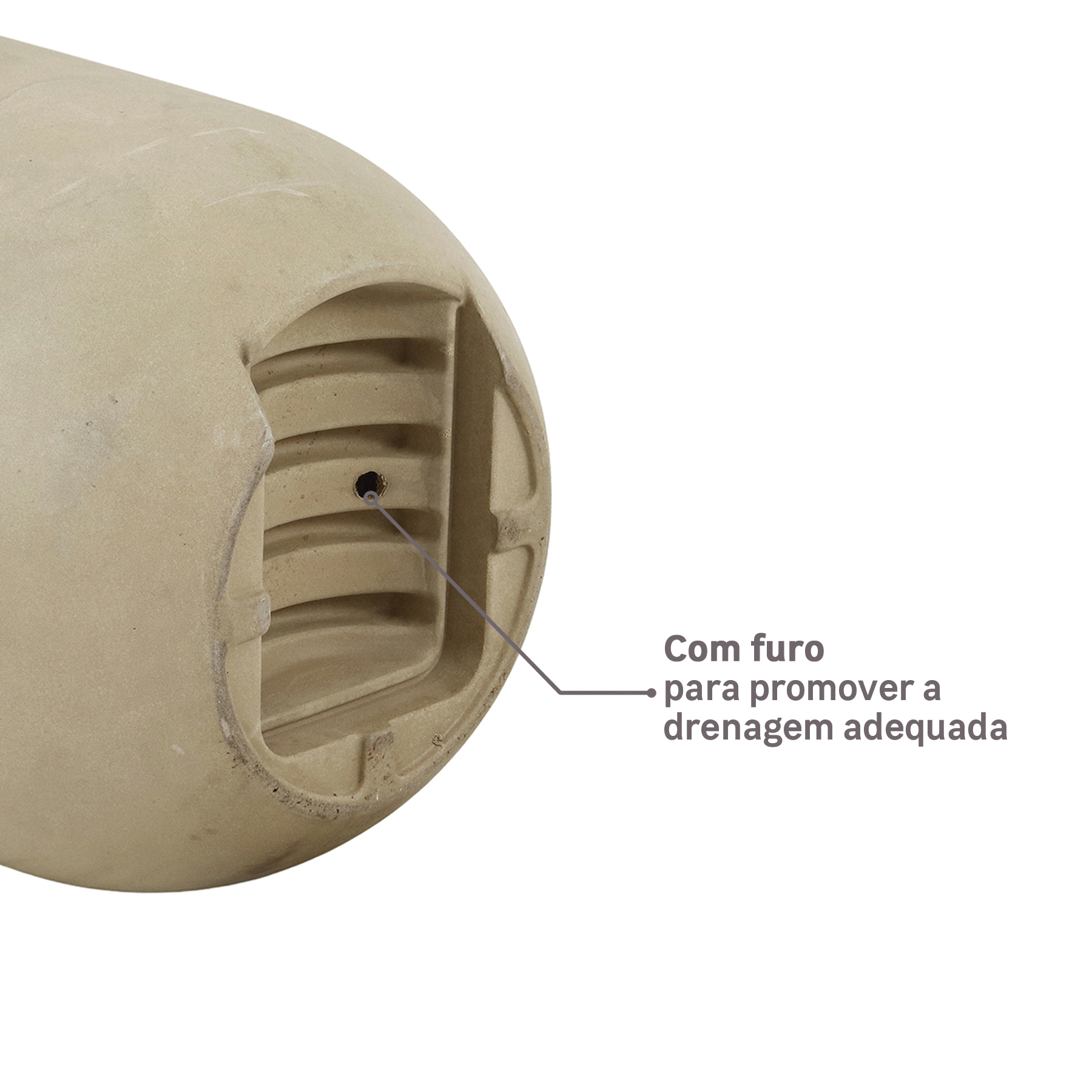 Vaso de Planta com Prato Decô da Vasart: Com furo para promover a drenagem adequada