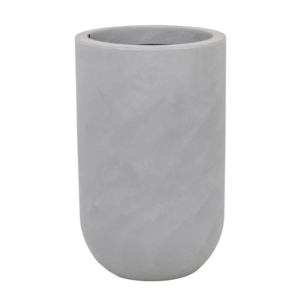 Vaso de Chão Jumbo em Plástico 80x50cm com Prato Cimento Decô Vasart