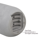 Vaso de Chão Jumbo em Plástico 80x50cm com Prato Cimento Decô Vasart