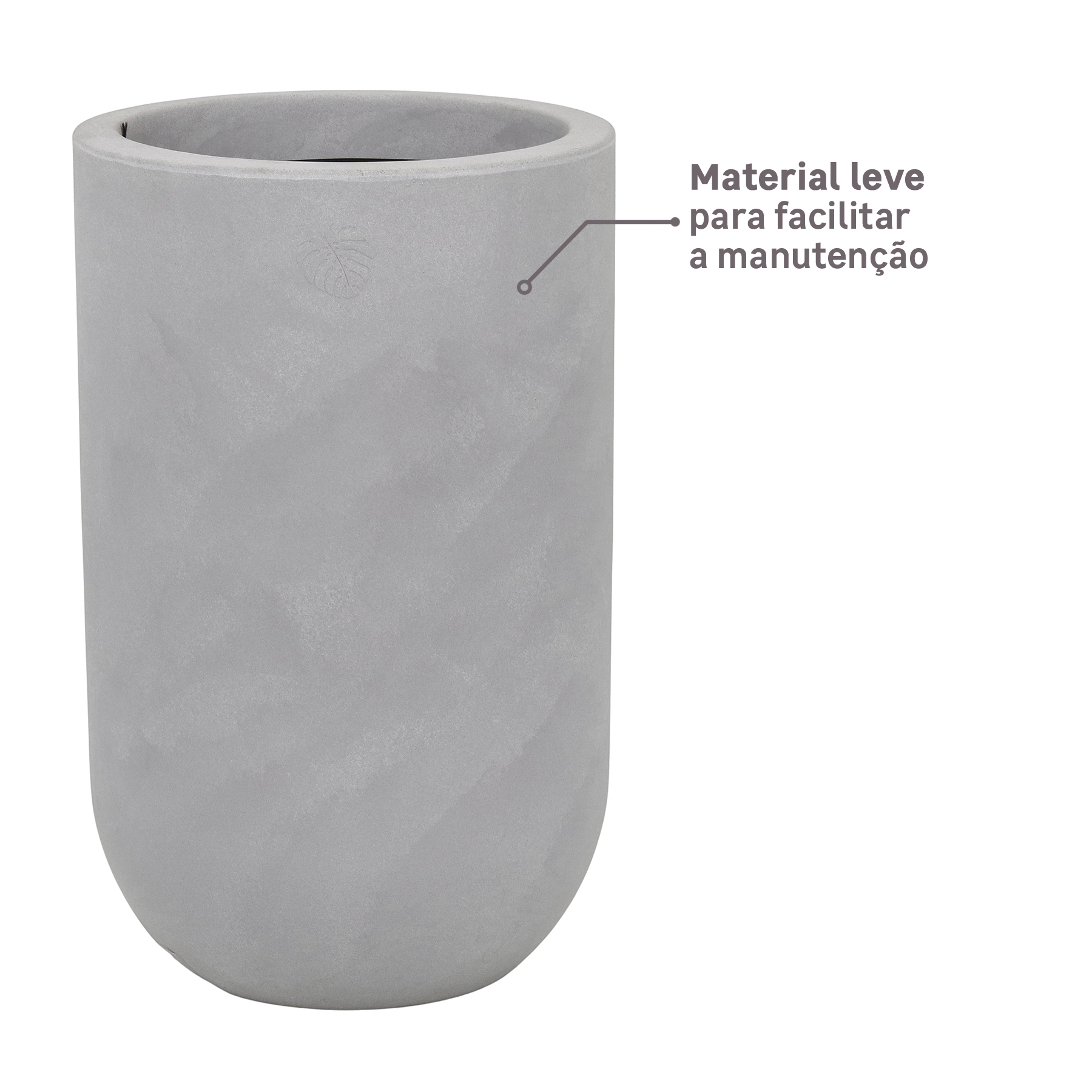 Vaso de Planta com Prato Decô da Vasart: Material leve para facilitar a manutenção