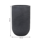 Vaso de Chão Jumbo em Plástico 80x50cm com Prato Preto Decô Vasart