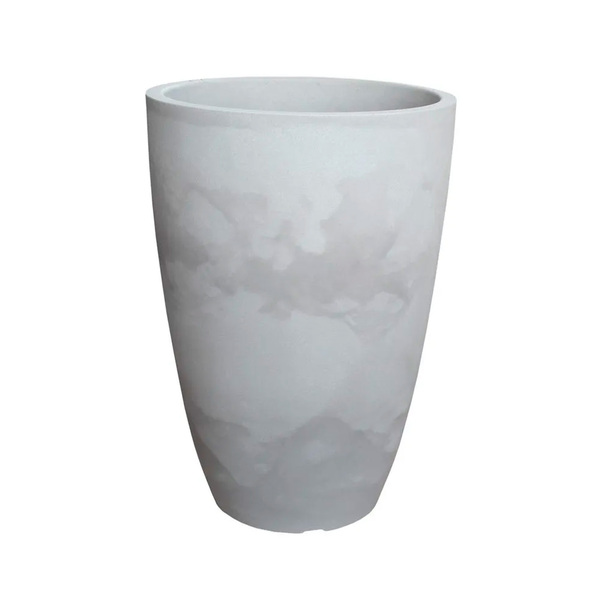 Vaso de Chão Médio Plástico 54,5x37,4cm Cimento Queimado Liso Cônico Japi