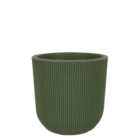 Vaso de Chão Médio Plástico  37x37cm com Prato Verde Artstone  SP27 Vasart