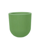 Vaso de Chão Médio Plástico  37x37cm com Prato Verde Caipirinha SP27 Vasart